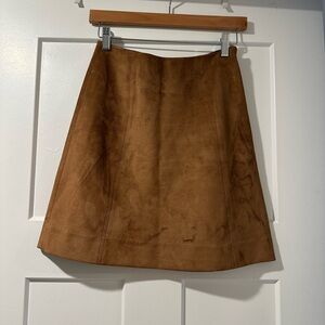 Babaton Brown Suede Skirt (Aritzia)